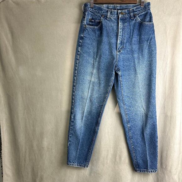 LEE MEDIUM WASH HIGH RISE JEANS MOM JEANS SHORT PETITE Size 8 - Picture 1 of 6